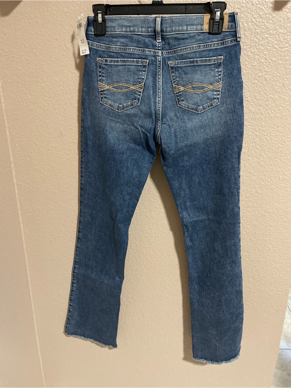 abercrombie kids blue denim hoot low-rise jeans
